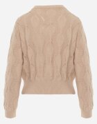moni&co Pulover Bej cu Croi Clasic cu Flori Brodate Chasane