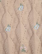 moni&co Pulover Bej cu Croi Clasic cu Flori Brodate Chasane