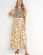 moni&co Rochie Galben-Bej Evazată Maxi Stemone