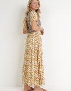 moni&co Rochie Galben-Bej Evazată Maxi Stemone