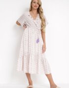 moni&co Rochie Roz-Mov deschis cu elastic în talie și decolteu petrecut cu volane Kyphine