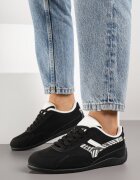 mulanka Adidași Negri Decorați cu Model Geometric Zebră Arulia