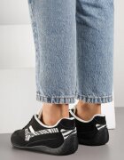mulanka Adidași Negri Decorați cu Model Geometric Zebră Arulia