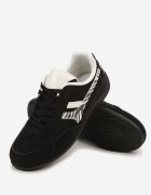 mulanka Adidași Negri Decorați cu Model Geometric Zebră Arulia