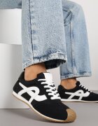 mulanka Adidași Negri Decorați cu Motiv Geometric Ardetia