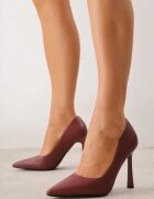 mulanka Pantofi cu toc stiletto clasici pe toc subțire Genesia Bordo
