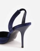 mulanka Pantofi cu toc stiletto din velur în stil elegant Efravia Albaștri