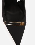 mulanka Pantofi stiletto eleganți cu curea la călcâi și cataramă alungită Teanis Negri
