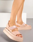 mulanka Sandale Roz cu platformă cu închidere velcro Veldexina