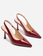mulanka Sandale stiletto lăcuiți cu vârf ascuțit și călcâi decupat Tadeonia Maro Bordo