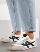 mulanka Sneakers albi decorate cu motiv geometric Ardetia