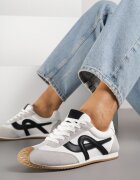 mulanka Sneakers albi decorate cu motiv geometric Ardetia