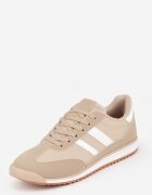 mulanka Sneakers bej închis cu Motiv Geometric Jannata