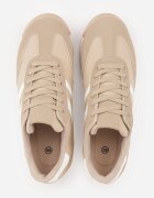 mulanka Sneakers bej închis cu Motiv Geometric Jannata