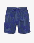mulu Pantaloni de baie granat cu Model Geometric cu Șnur Lilomea
