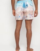 mulu Pantaloni scurți de baie Bej cu Model de Palmieri Lillemea