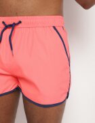 mulu Pantaloni scurți de baie roz cu Garnitură Decorativă și Buzunare Folalisa