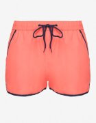 mulu Pantaloni scurți de baie roz cu Garnitură Decorativă și Buzunare Folalisa