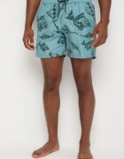 mulu Pantaloni scurți de înot Verde deschis cu Model Geometrice și Șnur Lilomea