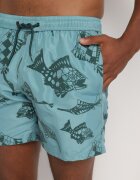 mulu Pantaloni scurți de înot Verde deschis cu Model Geometrice și Șnur Lilomea