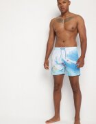 mulu Slip de baie Bleu marin cu model de palmieri Lillemea