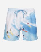 mulu Slip de baie Bleu marin cu model de palmieri Lillemea