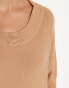 n.every day Rochie bej tricotată cu viscoză și modal decorată cu bordură elastică Zinnoraia