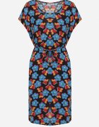 n.every day Rochie Negru-Albastru tip cutie din Viscoză Legată cu șnur în talie Tiamadine