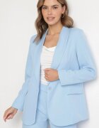 new collection Blazer albastru deschis decorat cu imitație de buzunare Sovzedi
