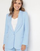new collection Blazer albastru deschis decorat cu imitație de buzunare Sovzedi