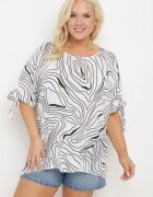 new collection Bluză Albă cu Legătură Decorativă la Mâneci Fialia