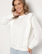 new collection Bluză Albă cu viscoză cu umeri accentuați Alithra