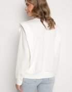 new collection Bluză Albă cu viscoză cu umeri accentuați Alithra