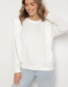 new collection Bluză Albă cu viscoză cu umeri accentuați Alithra