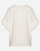 new collection Bluză Albă cu Viscoză Tip liliac cu Volane Davienna