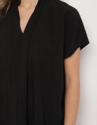 new collection Bluză Neagră oversize cu croială liliac din viscoză cu decolteu în V Davilisa