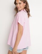new collection Bluză roz tip liliac Oversize din Viscoză cu Decolteu în V Davilisa