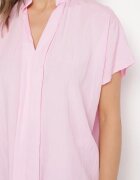 new collection Bluză roz tip liliac Oversize din Viscoză cu Decolteu în V Davilisa