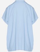 new collection Bluză Supradimensionată Tip Liliac cu Decolteu în V din Vâscoză Albastru Deschis Davilisa