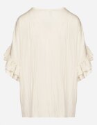 new collection Bluzka Bej din Vâscoză tip Liliac cu Volane Davienna