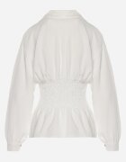 new collection Cămașă albă cu Talie Elastică și Guler Clasic Asnida
