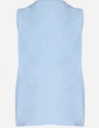 new collection Cămașă Albastră fără mâneci cu vâscoză cu decolteu în V și volan Arlimi
