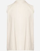 new collection Cămașă bej deschis fără mâneci din viscoză cu decolteu în V și volan Arlimi