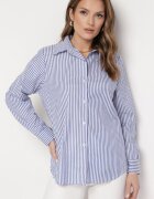 new collection Cămașă Bleumarin Clasică în dungi Dettiana