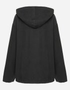 new collection Cămașă din bumbac gri închis cu glugă și mâneci rulate Silresia