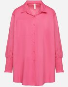 new collection Cămașă Fucsia de bumbac cu mâneci încrețite și volane Tanandoria