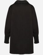new collection Cămașă neagră din bumbac cu mâneci încrețite și volane Tanandoria