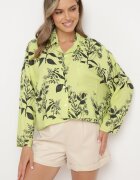 new collection Cămașă Verde din Viscoză cu Spate mai Lung Eframla