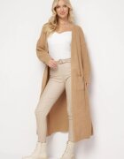 new collection Cardigan Lung Maro cu croială lejeră Mostiura