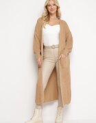 new collection Cardigan Lung Maro cu croială lejeră Mostiura